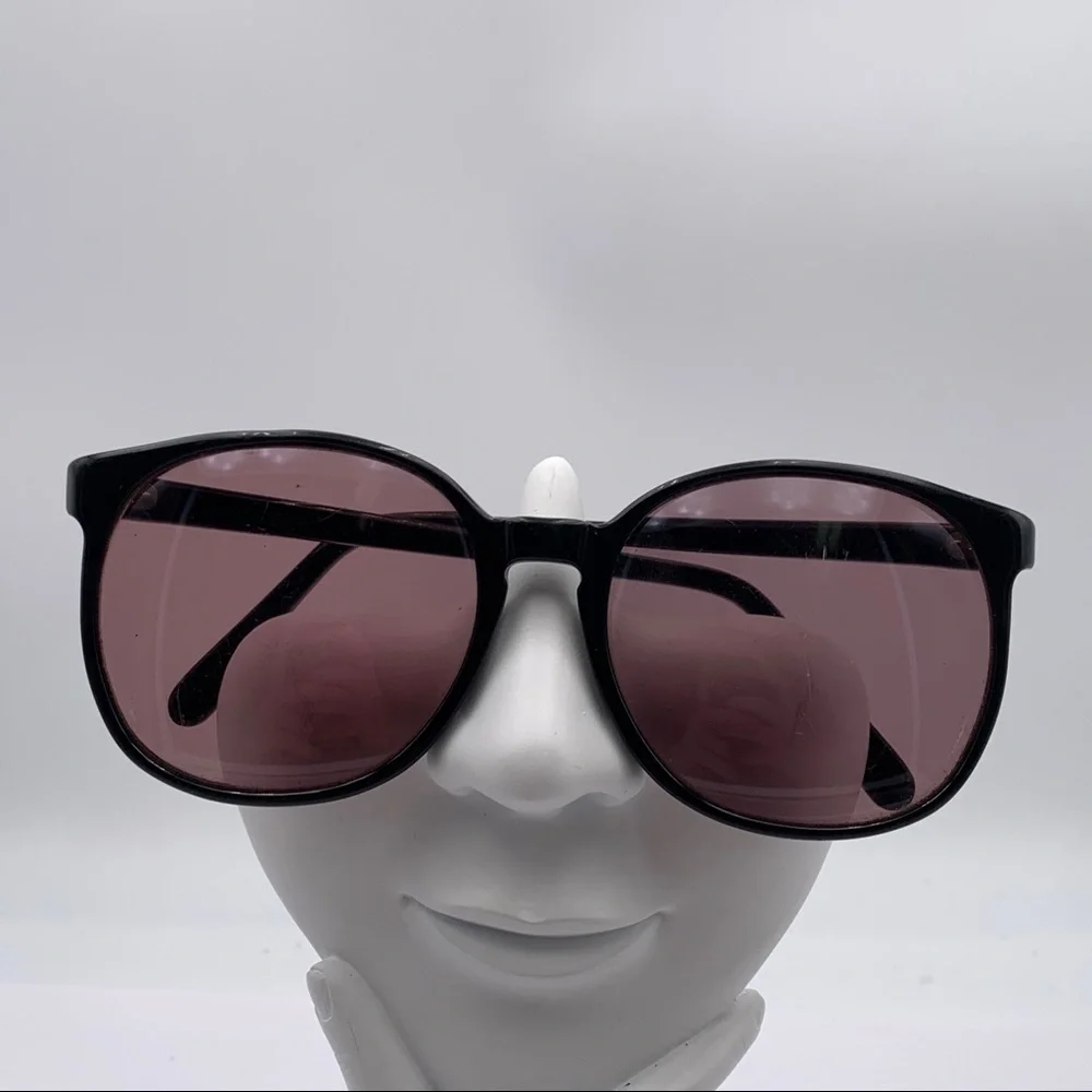 Vintage Black Oversized Oval Sunglasses Frames